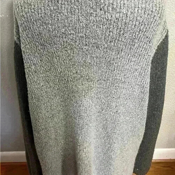 New Directions Women’s Colorblock Open Front Cardigan Sweater Size L Black/Gray - Picture 4 of 7